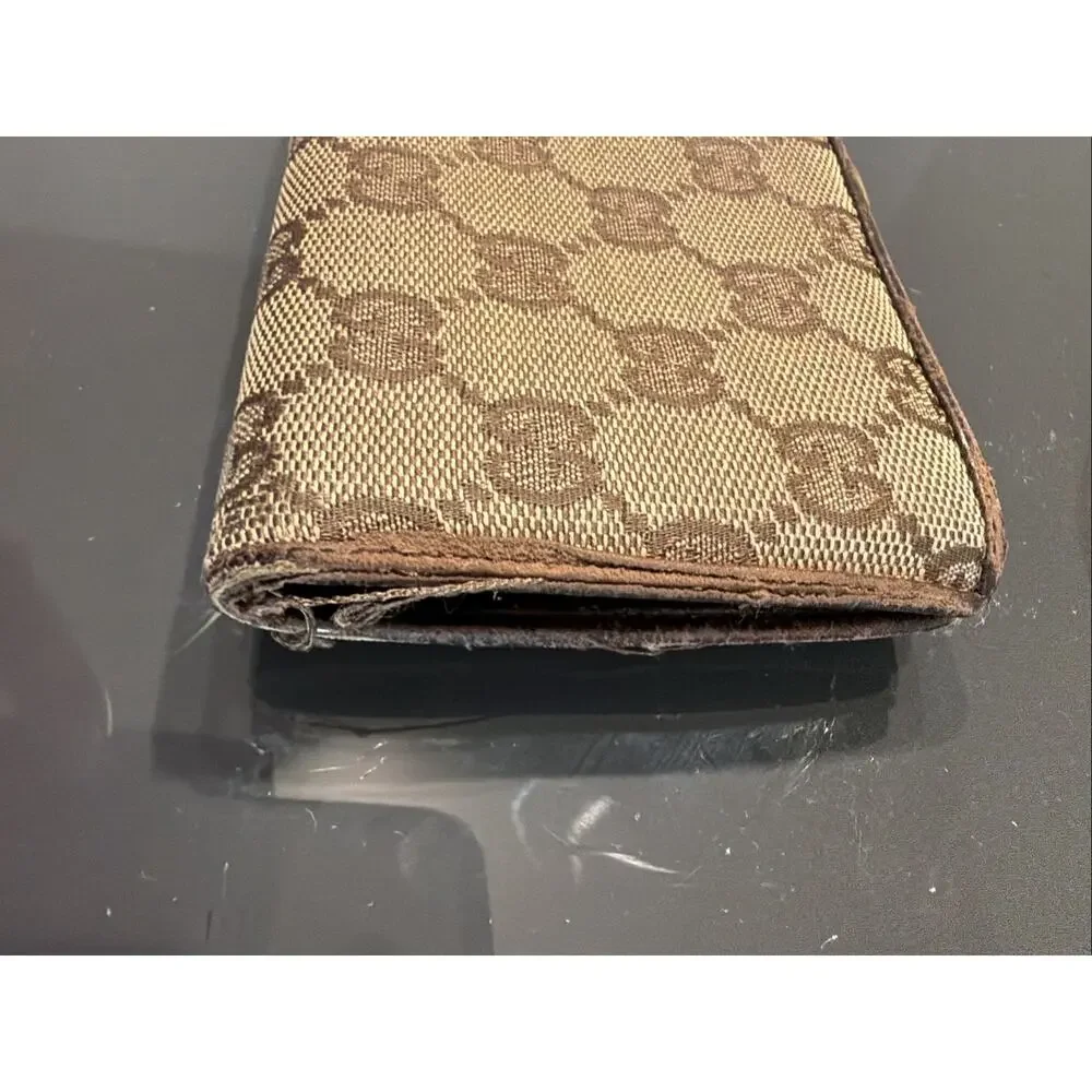 Gucci GG Vintage Monogran Canvas Women Signature Long Wallet